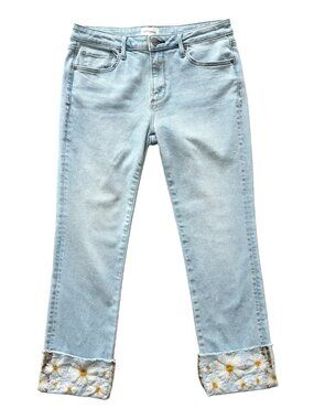 NEW DRIFTWOOD Colette Daisy Daydream Light Wash Jeans SZ 8
